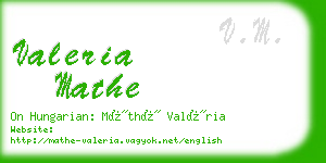 valeria mathe business card